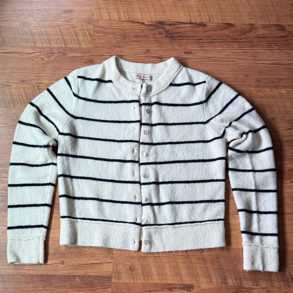 Marine Layer Sweaters - Marine Layer Sausalito Cardigan - Cream/Black
